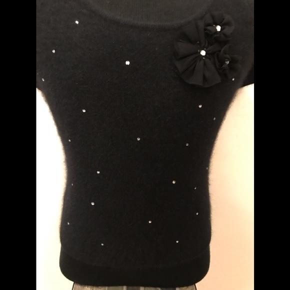 NEW BLACK TWIGGY ANGORA SzXL TOP - Picture 2 of 5
